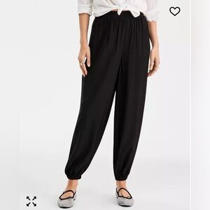 Vince Camuto Black Satiny Elastic Waist Cuff Hem Pants-NWT-size 2X